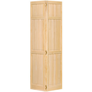 Solid Wood Paneled Unfinished Bi Fold Door 